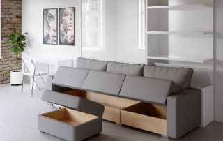 MurphySofa Clean Modular Sectional Storage Open