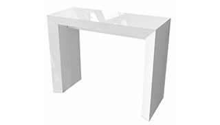 Junior Giant Edge In White Gloss Expanding Transformer Table